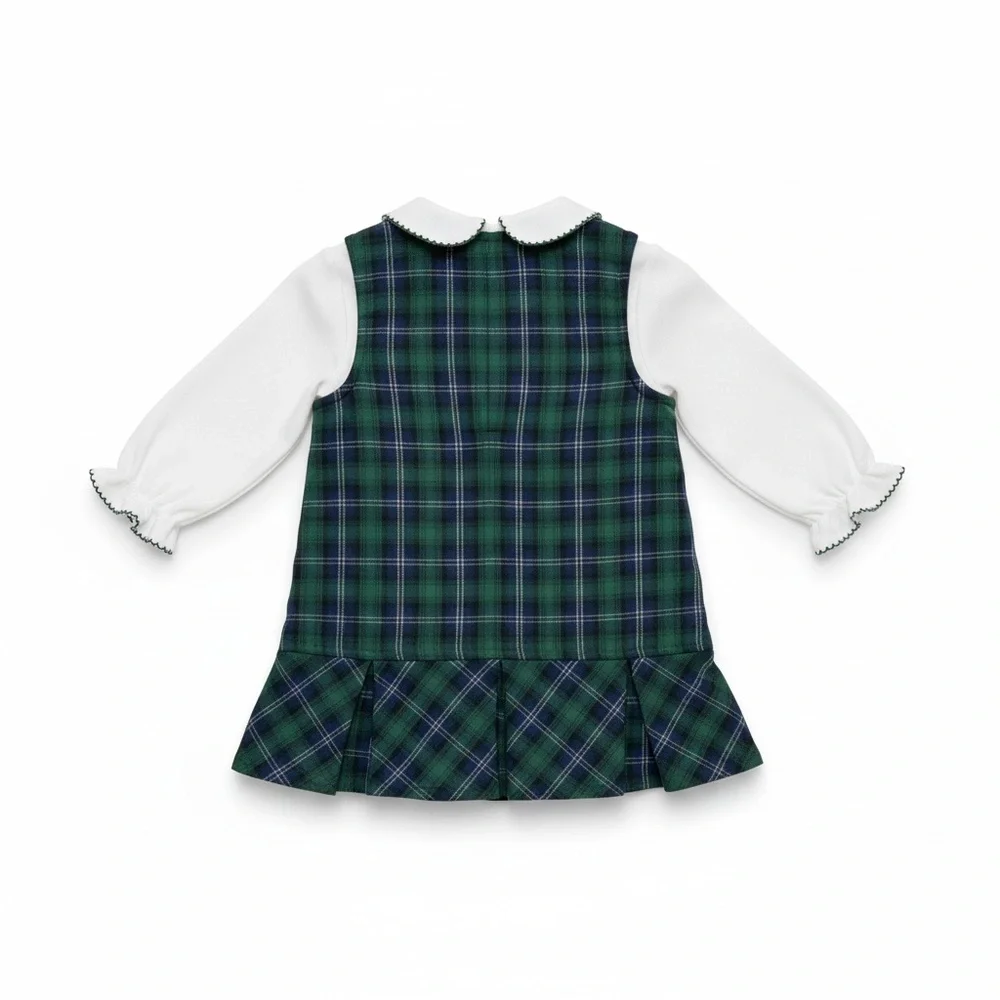 Vintage Samantha Says Plaid Dress with Matching White Top - Girls 24mo